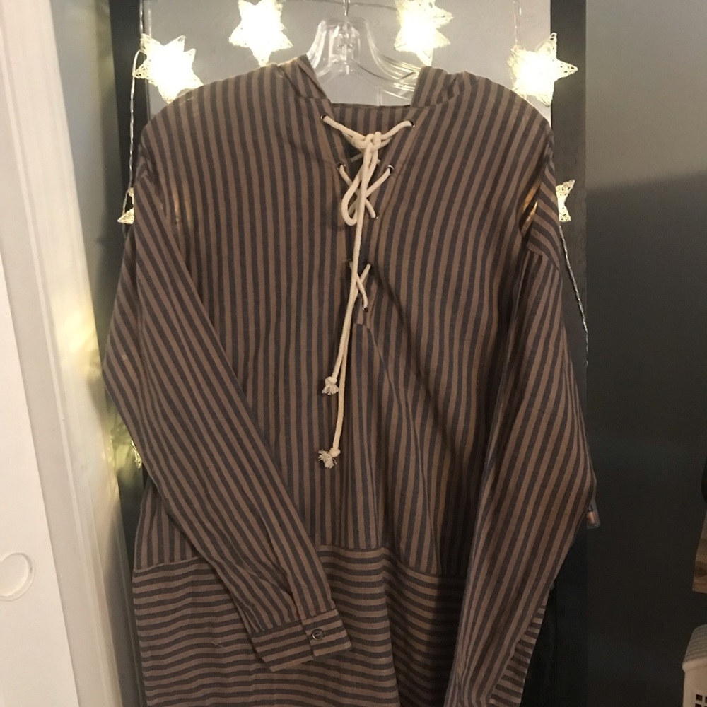 Striped Hooded Pullover